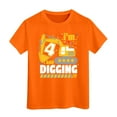 thumbnail image 1 of Hiiyo T-Shirt pour Grands Garçons Imprimé Excavatrice Manches Courtes, Orange, 1 of 3