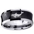 thumbnail image 2 of Keller Whale 8MM Concave Black Tungsten Men Ring, 2 of 2