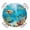 Dark Blue Turquoise Dark Brown, variant on Spring Eucalyptus Coastal Round Tablecloth for 55-60 Inch Tables,Fitted Table Cover with Elastic Edge,Summer Blue Starfish Shell Waterproof Outdoor Table Cloth Protector for Patio Garden Dinner