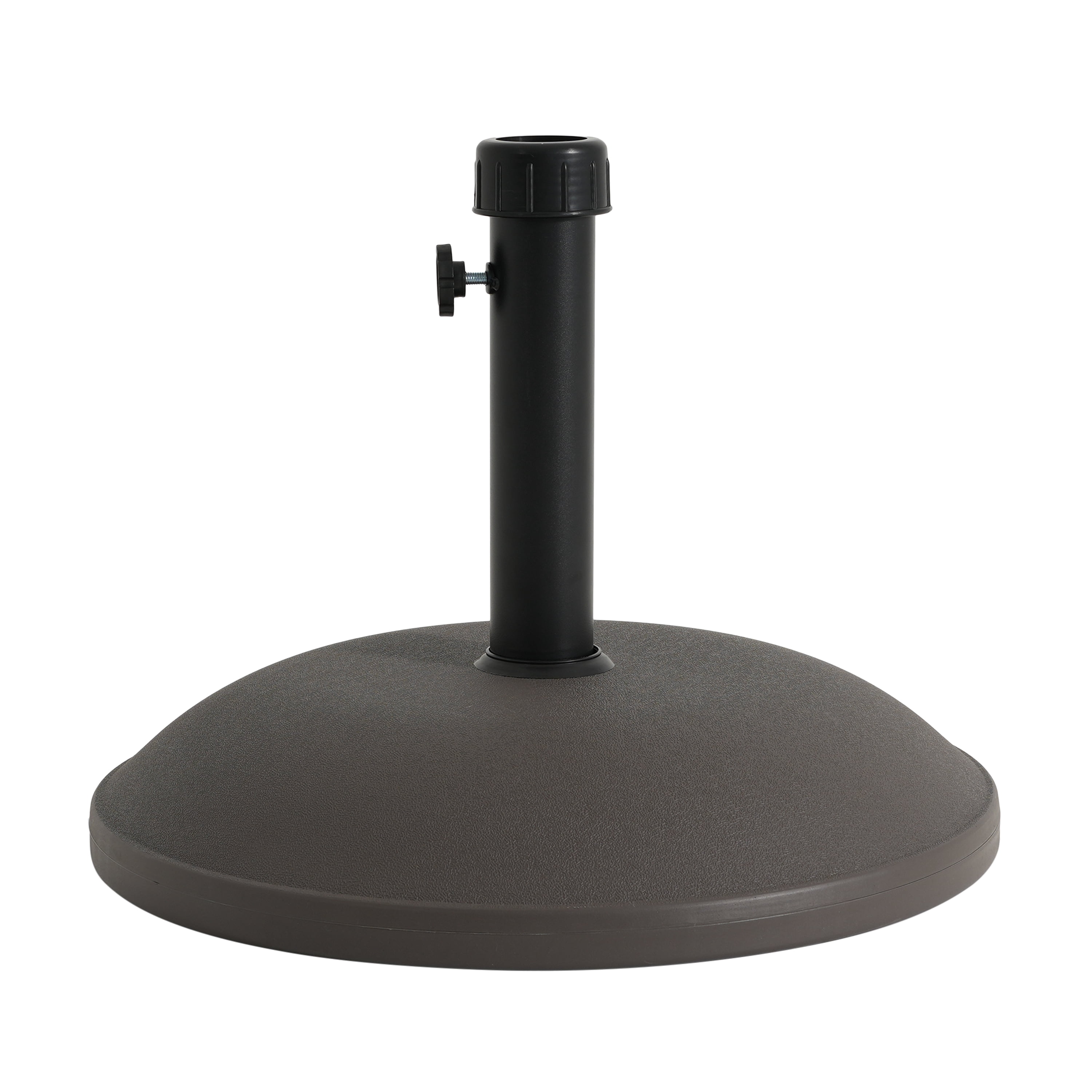 Umbrella Base 68 Pound Round with Concrete Fill and Resin Shell, Heavy Duty Patio Umbrella Stand and Outdoor Shade Base, Brown