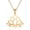 Gold, variant on Sterling Silver Open Lotus Flower Pendant Necklace Women Yoga Jewelry for Women