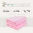 thumbnail image 4 of Elegant Comfort Luxury Velvety Feel Blanket, All-Season Lightweight Blanket, Ultra Plush, Soft, Cozy-Fuzzy Flannel Fleece for Couch, Sofa, Bed, Travel, Solid Design, King/Cali King, Light Pink, 4 of 5