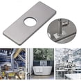 thumbnail image 4 of Single Hole Faucet Deck Plate Cover for Kitchen Sink, Brushed Stainless Steel, 3.5cm Hole Diameter (Grey), 4 of 4