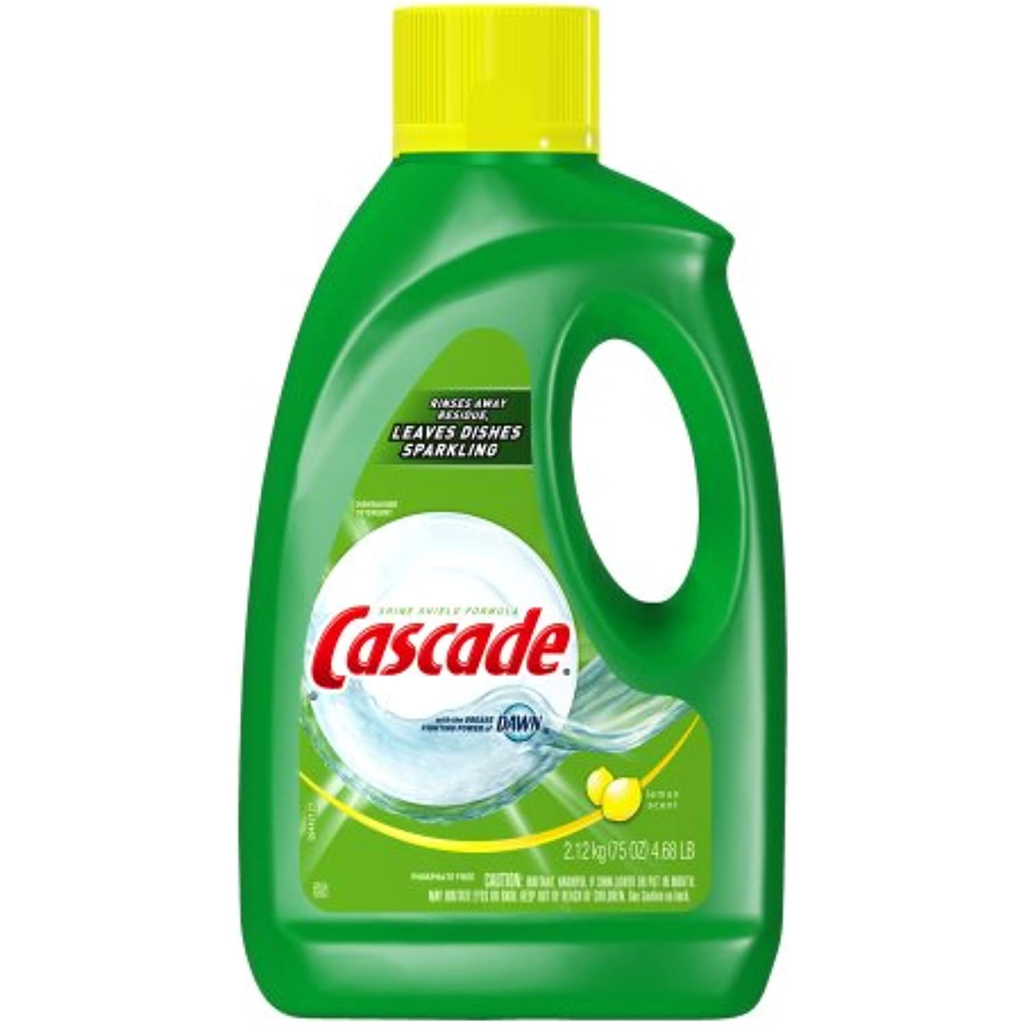 Cascade Gel Dishwasher Detergent, Lemon Scent, 75Ounce (Pack Of 2