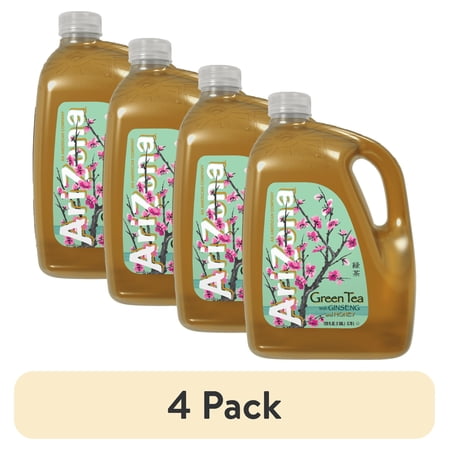 (4 pack) AriZona Green Tea with Ginseng and Honey - 128 fl oz Gallon