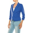 thumbnail image 2 of MOA COLLECTION Women's Basic Long Sleeves Button Blazer Jacket, 2 of 6