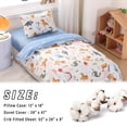 thumbnail image 2 of Juego de ropa de cama para cuna ZZRSSSLC, diseño de dinosaurio, 3 piezas, algodón, 2 of 7