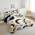 thumbnail image 3 of Homewish Teens Geometric Swirl Stripes 3 Pieces Queen Comforter Set,Abstract Watercolor Graffiti Ultra Soft Bedding Sets,Vintage Aesthetic Bedding Comforter Set Breathable,Luxury Bedroom Decor, 3 of 8