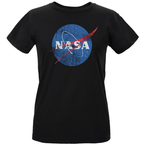 Old Glory Womens NASA Distressed Logo Organic Short Sleeve Graphic T Shirt