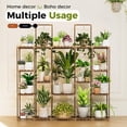 thumbnail image 4 of Plant Stand Indoor 30 Pots Large Plant Shelf Wide Tall Outdoor Plant Holder Wood for Multiple Plants Plant Rack for Living Room Garden Balcony Flower, 4 of 7