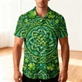 thumbnail image 5 of BVOFAR Men's Bowling Shirts Short Sleeve Button Up Shirt Funny March 17th St. Patrick's Day T-Shirt Loose Fit Shamrock Printed Tops Summer Vacation Top Green XXXL, 5 of 9