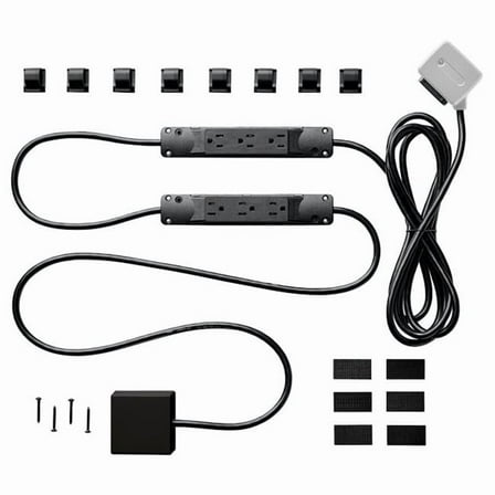 10 ft. 1000 J 7 Outlets Surge Protector, Black