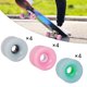 thumbnail image 3 of 4 piezas ruedas de monopatín 51 mm x 70 mm al aire libre clásico PU Cruiser Longboard rueda de repuesto mantener cojinete PU cubierta protectora agarr Verde Soledad ruedas de longboard, 3 of 9