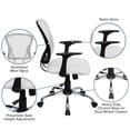 thumbnail image 3 of Pemberly Row Contemporary Mid Back Mesh Office Chair in White, 3 of 9