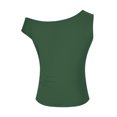 thumbnail image 6 of JIUKE Tank Tops for Women Cap Sleeveless Casual V Neck Going out Tops Stretchy Slim Fitted Basic Tees Undershirts, 6 of 9