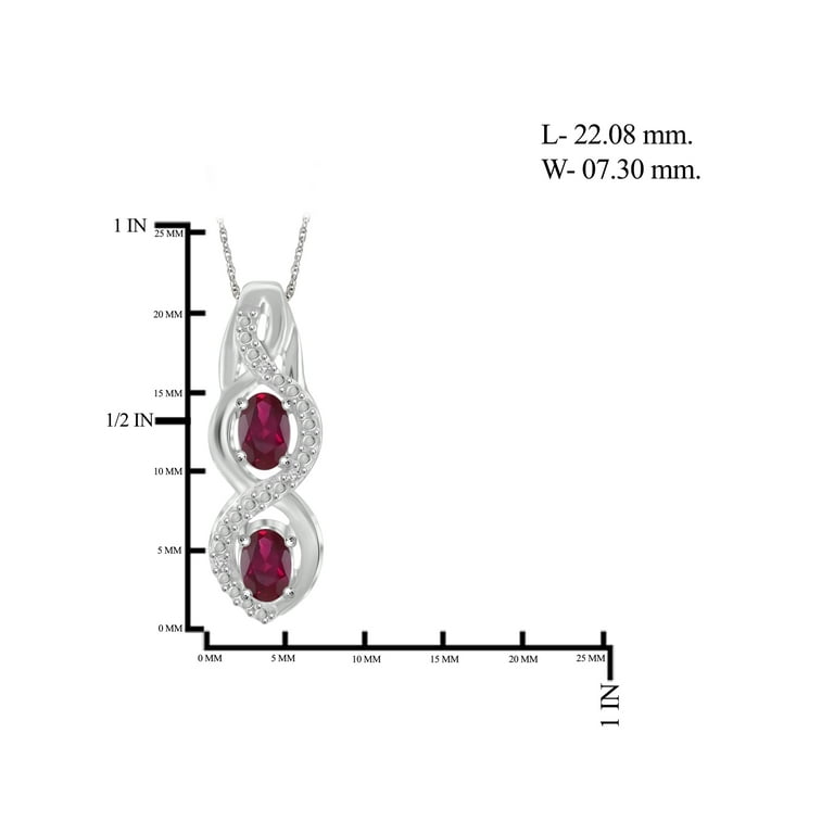 2.00 Carat T.G.W. Ruby And White Diamond Accent Sterling Silver 3
