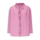 thumbnail image 4 of Vestidos Casuales Para Mujer, Blusas De Mujer De Moda Moda de verano para mujer, cuello en V, ocio, manga tres cuartos, color liso, 4 of 6