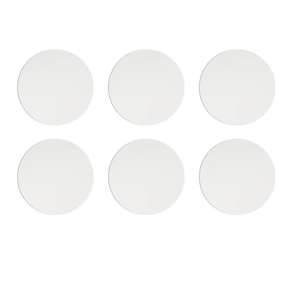 50mm Metal Plate for Phone Magnet, 6pcs Round Adhesive Metal Plate Replacement Stickers for Magnetic Car Mount Holder Phone Case Wall, Silver Tone