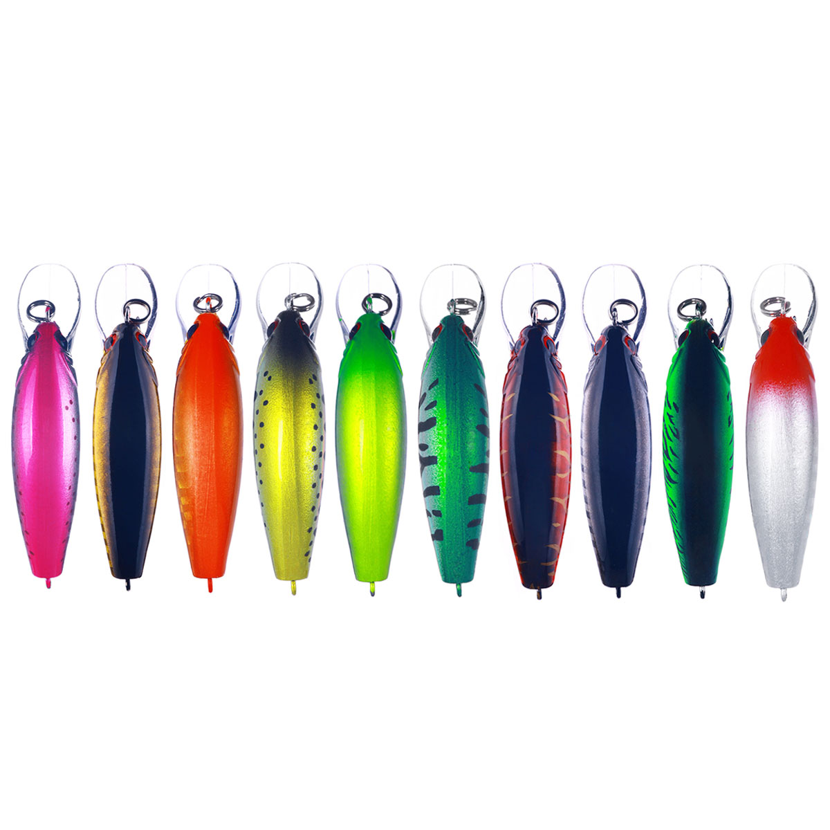 HENGJIA Fishing Lures, Jerkbait for Bass Fishing Minnow Lure Set, Fishing Plugs Sinking Hard Baits Swimbaits for Trout Bass Perch Fishing,10pcs