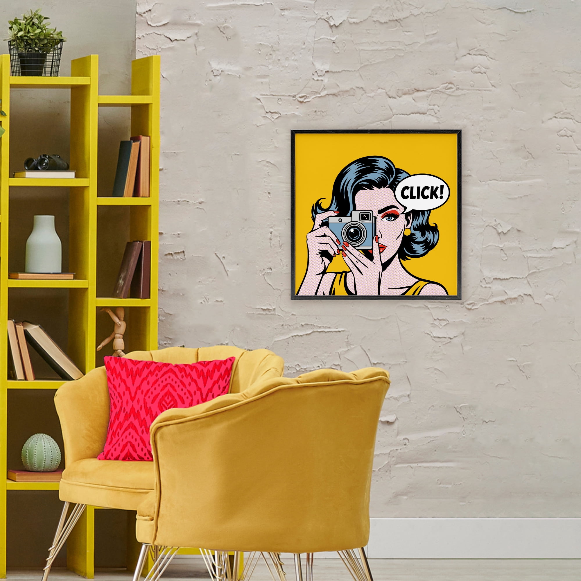 Stupell Industries Click Retro Photographer Black Framed Giclee Art, design by Andreas Magnusson