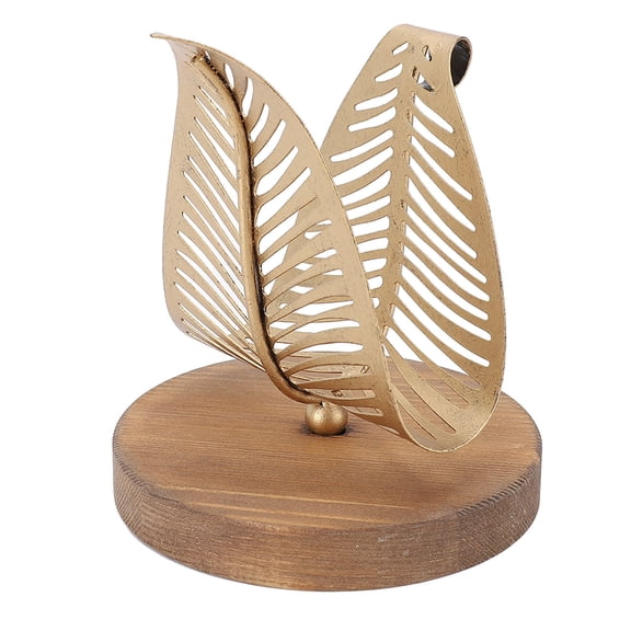 BIMZUC Leaf‑Shaped Luxury Napkin & Paper Towel Holder – Modern Freestanding Tabletop Organizer for Home, Hotel, Restaurant