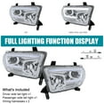 thumbnail image 5 of Spec-D Tuning Chrome Projector Headlights w/ LED Light Bar Compatible with 2007-2013 Toyota Tundra, 2008-2017 Toyota Sequoia, Left + Right Pair Headlamps Assembly, 5 of 6