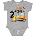 thumbnail image 3 of Inktastic Two and Digging It Bulldozer 2nd Birthday Boys or Girls Baby Bodysuit, 3 of 5
