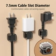 thumbnail image 5 of Six Pack Desk USB Magnetic Cable Clips, Flip-top Cord Organizer with Strong Adhesive Wire Organizer for Cable Management, Versatile Cord Holder for Nightstand, Office, Kitchen, 5 of 7