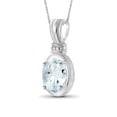 thumbnail image 3 of JewelersClub Silver Chain Necklace for Women – .925 Sterling Silver Necklace with Sparkling Genuine 1.50 CTW Blue Aquamarine – Chic, Stunning Silver Statement Necklace Gifts by JewelersClub, 3 of 4