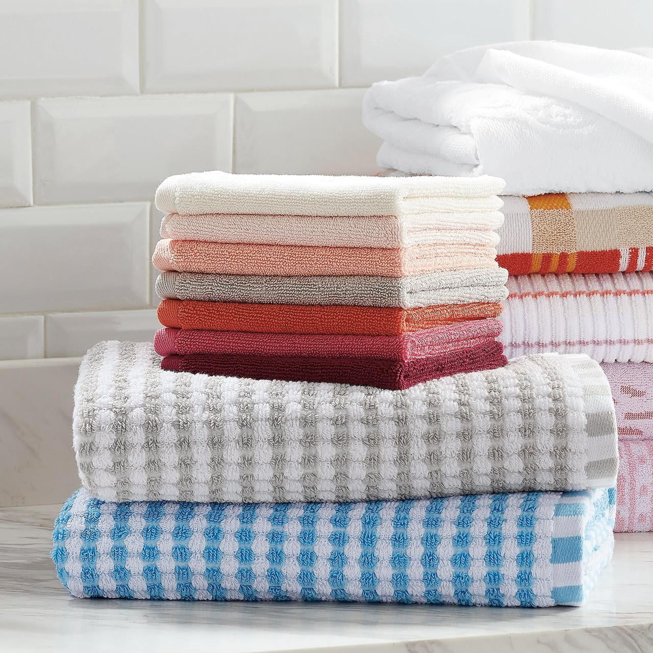 Martex Contemporary,Traditional,Vintage,Shabby Chic Cotton Bath Towel Collection , White,Red,Pink,Multi-color