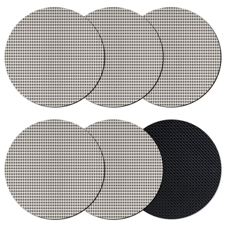 Modern Simple Styles Coasters Set of 6 Absorbent Coasters for Drinks Vintage Rustic Polka Dots Black Coaster for Desk Coffee Table Protection Home Decor House Warming Gifts 4