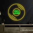 thumbnail image 4 of Glowneon Vinyl Lover Decor Sign, Retro Music Record Player Neon Led, 4 of 5