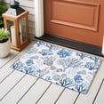 thumbnail image 4 of Water Blue Coral Front Door Rugs 2x3 ft Summer Marine Life Starfish Shell Small Rug for Entryway Non Slip Washable Bathroom Door Mat Absorbent Floor Mat for Indoor Entrance, 4 of 9