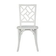 thumbnail image 6 of Merrick Lane Set of 2 Solid Wood Dining Chairs with Stackable Design, Ornate Seat Back Accenting, and Elegant Finish in White, 6 of 12