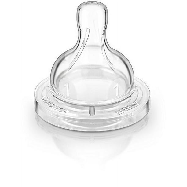 Philips AVENT Tetina Anti-Cólicos, Transparente, Recién Nacido (Paquete de 2) (SCF421/27)
