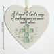 thumbnail image 3 of Adorno de vidrio marino en forma de corazón | Decoración de recuerdos de amistad hechos a mano | Colgante único para colgar árbol de Navidad | Símbolo de aprecio, amor y conexión | Regalo artesanal, 3 of 3