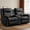 Black, variant on Korser 2-Seater Loveseat Recliner, Reclining Sofa with USB Ports, Cup Holders for Home Theater,White