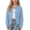 Light Blue, variant on Cethrio Girls Knit Cardigans, Buttons Casual Solid Color Long Sleeve Girls Sweaters Pink Size 7-8