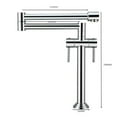 thumbnail image 4 of Solid Brass Hot&amp;Cold Pot Filler Tap Deck Mounted Kitchen Faucet Brushed Golden ,High Water Flow Rate, 4 of 7