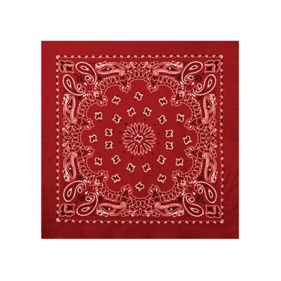 Rothco 2831 22 x 22 in. Trainmen Paisley Bandana, Red & White