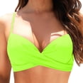 thumbnail image 1 of Women's Fashion Color Swimsuit Bikini Solid Color Split Swimsuit, 1 of 3