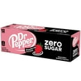Dr Pepper Zero Sugar Strawberries and Cream Soda Pop, 12 fl oz, 12 Pack