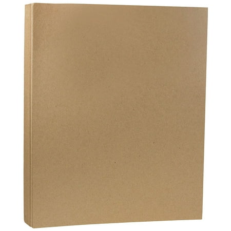 - JAM Paper 8.5 x 11 Matte Cardstock - 60lb Brown Kraft Paper Bag Recycled Cover - 50 Sheets per Pack