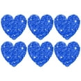 thumbnail image 1 of Uxcell 6-Pack Parches de Corazón de Strass para Planchar de 4.5cm Azul Apliques Adhesivos Brillantes para DIY/Ropa/Zapatos/Bolsa, 1 of 7