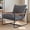 Grey, variant on GOODONE Accent Chair for Adults,Plush Arm Chair with Wooden Arms Metal Frame for Living Room,Bedroom,White