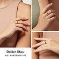thumbnail image 6 of 18K Plated Interlocked Rolling Fidget Ring for Anxiety for Women and Men, Stainless Steel/Tricolor/Rainbow/Rose Gold/Black/Gold Stacking Ring, 6 of 6