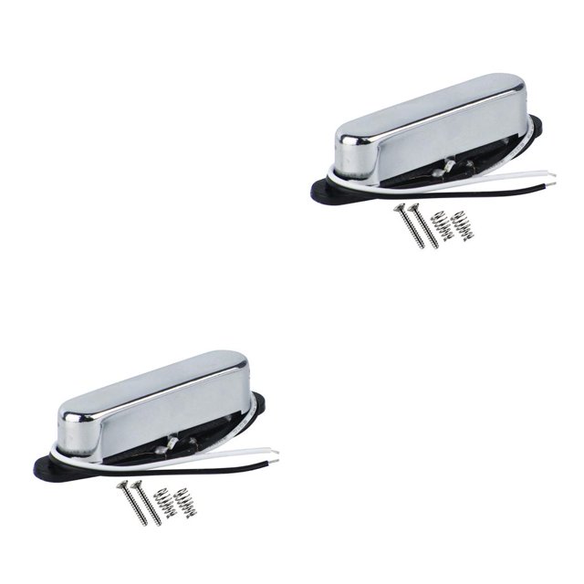 Soidarity Reemplazo de pastilla de guitarra eléctrica, pastilla de bobina simple profesional con cables, instrumento de cuerda, reparación de Plata 2piezas