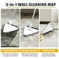 thumbnail image 3 of JEHONN Wall Mop with Long Handle 80 inches, 1 Microfiber and 1 Chenille Pad (White), 3 of 7
