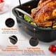 thumbnail image 5 of Bandeja para asar antiadherente con rejilla, bandeja grande para asar pavos, bandeja para asar con asas más anchas, construcción resistente, asador con rejilla - Bandeja para asar pavos de 17,2 x, 5 of 6