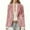 Pink, variant on Karight Women's One Button Velvet Blazer - Dressy Open Front Long Sleeve Vintage Business Casual Party Jackets